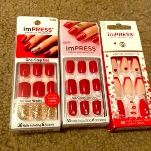 Impress nails.